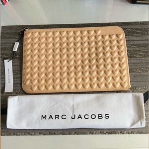 Large Marc Jacobs Puffy heart patent leather zip pouch/clutch